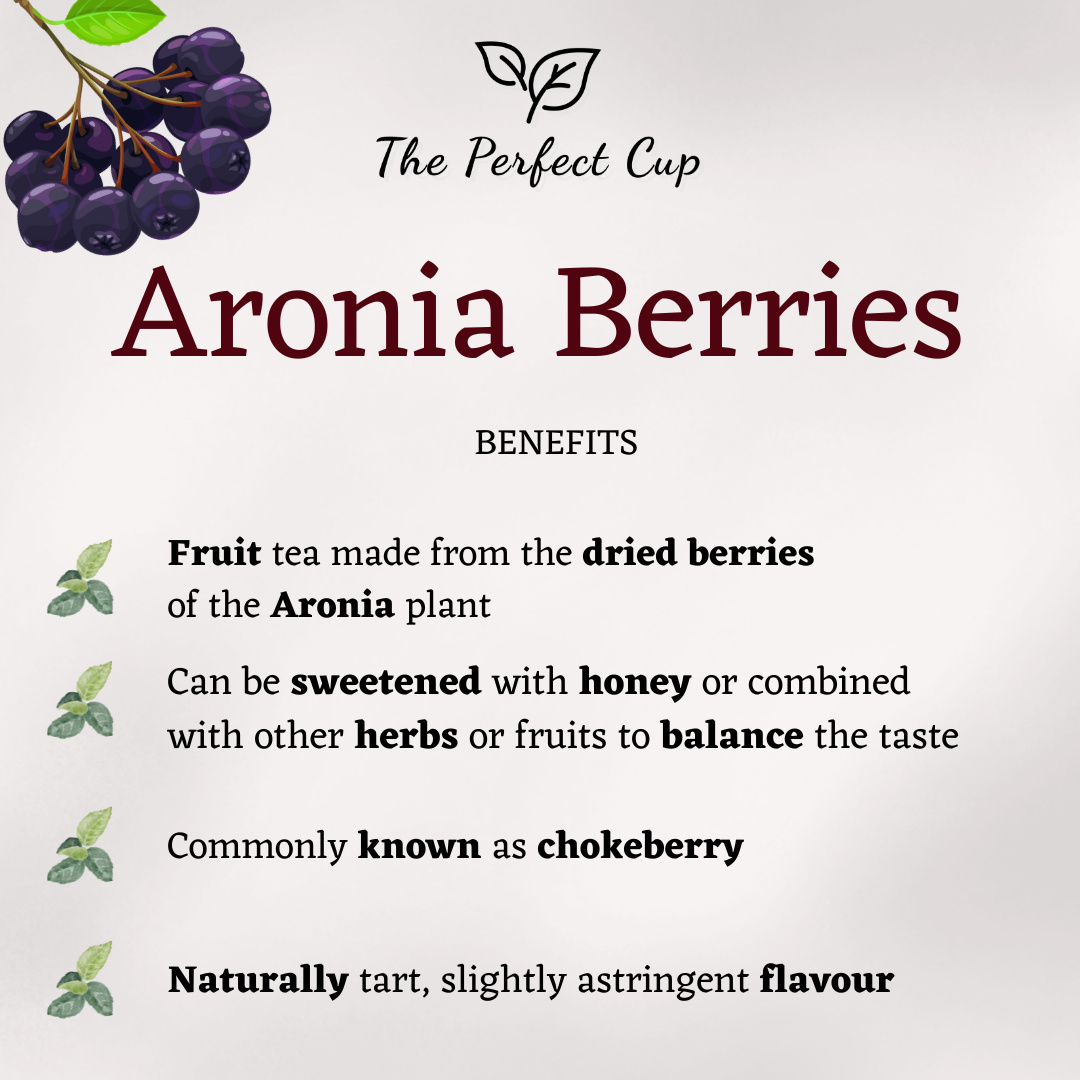 Aronia Berries - Chokeberry - Dried Whole Fruit - Fruit Tea