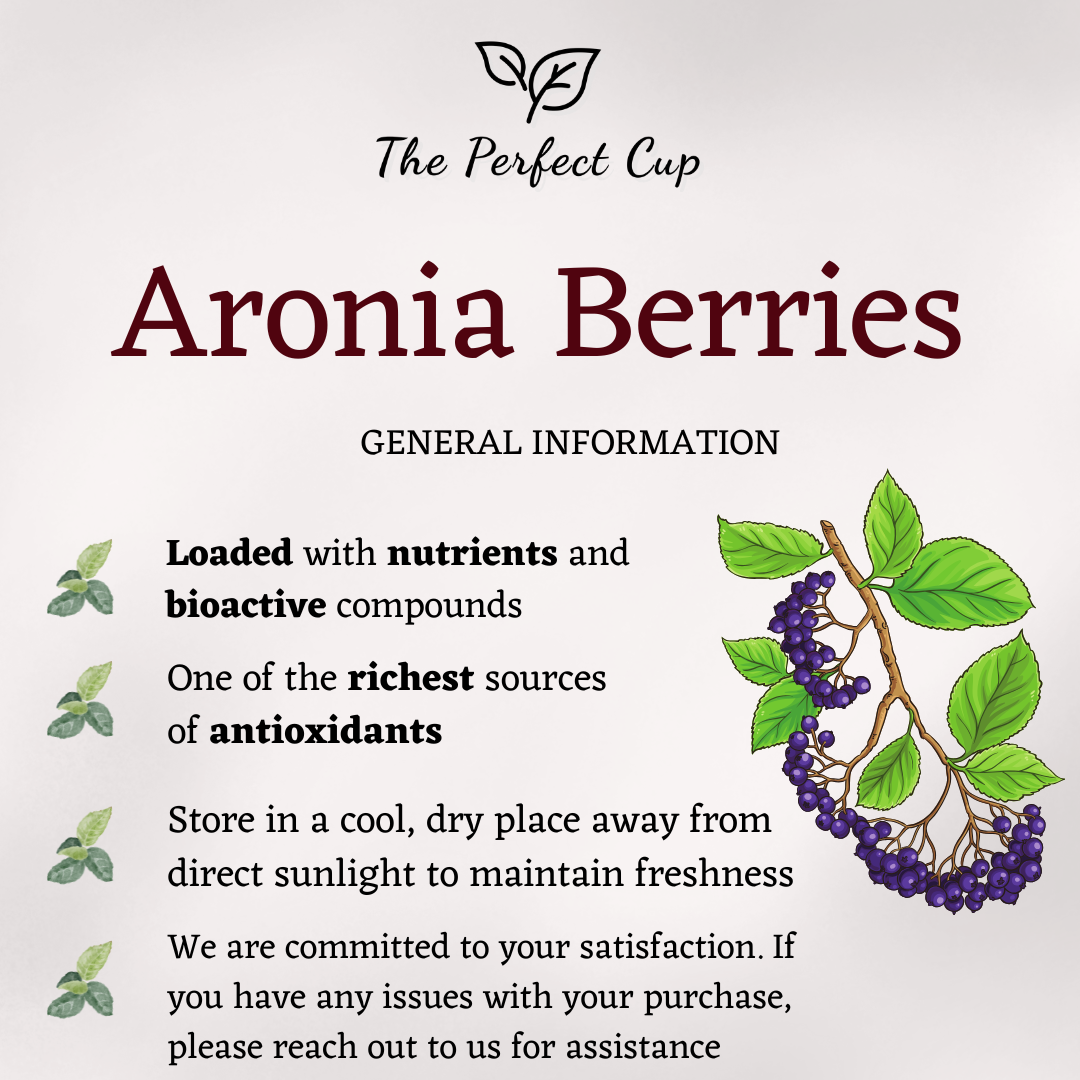 Aronia Berries - Chokeberry - Dried Whole Fruit - Fruit Tea