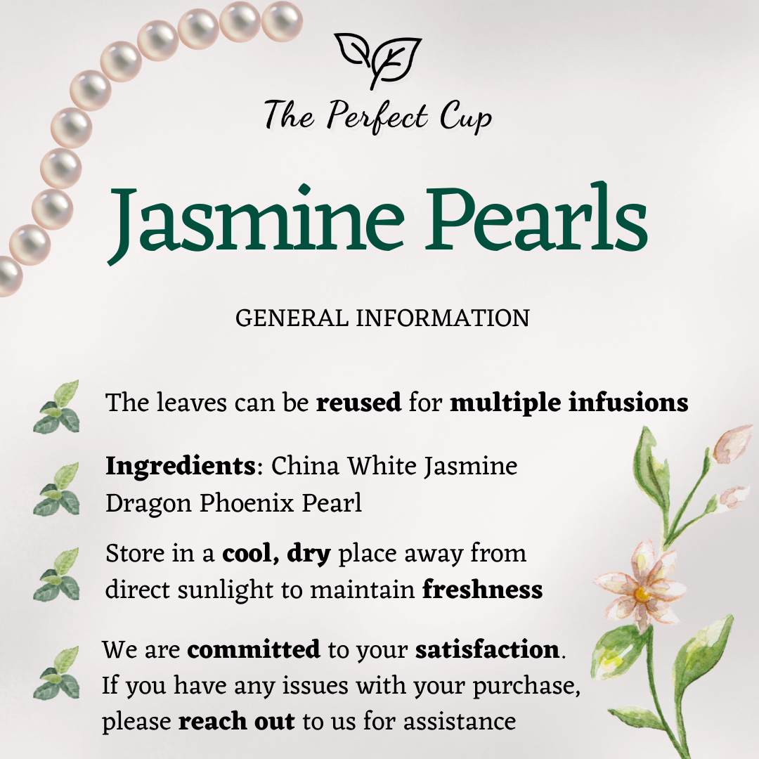 Jasmine Pearls - Chinese Loose Leaf White Tea