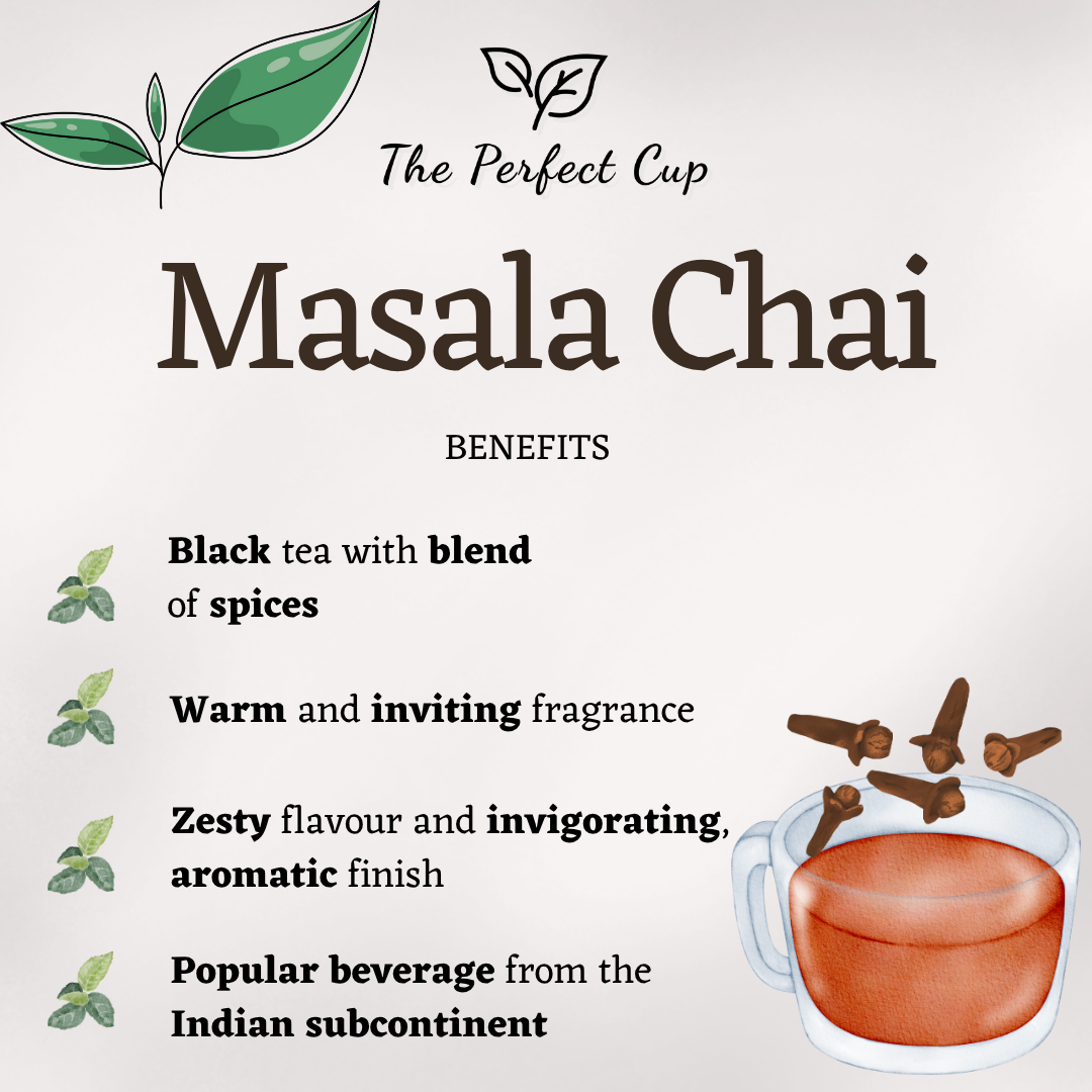 Masala Chai - Supreme Quality Blend of Loose Leaf Black Tea and Spices