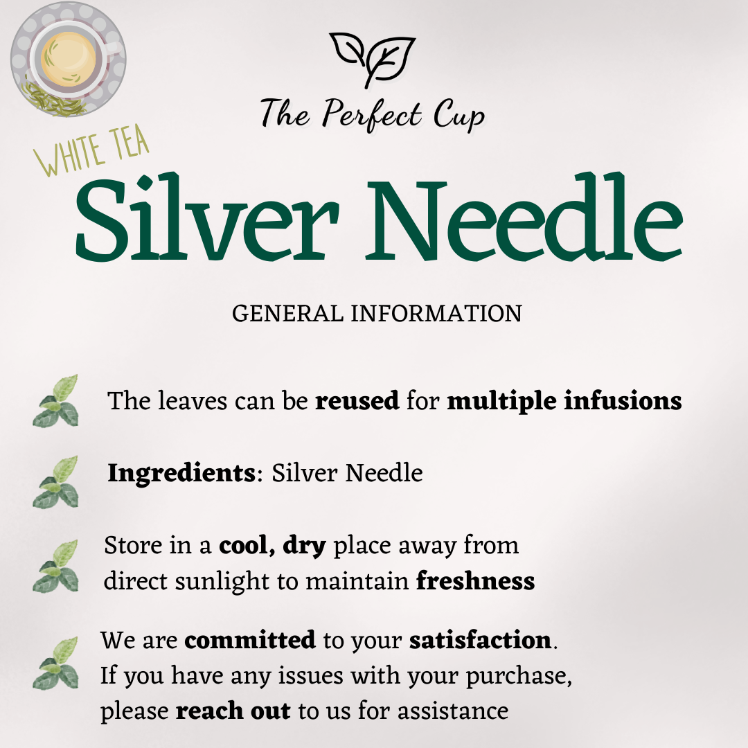 Silver Needle (Bai Hao Yin Zhen)- Premium Loose Leaf White Tea