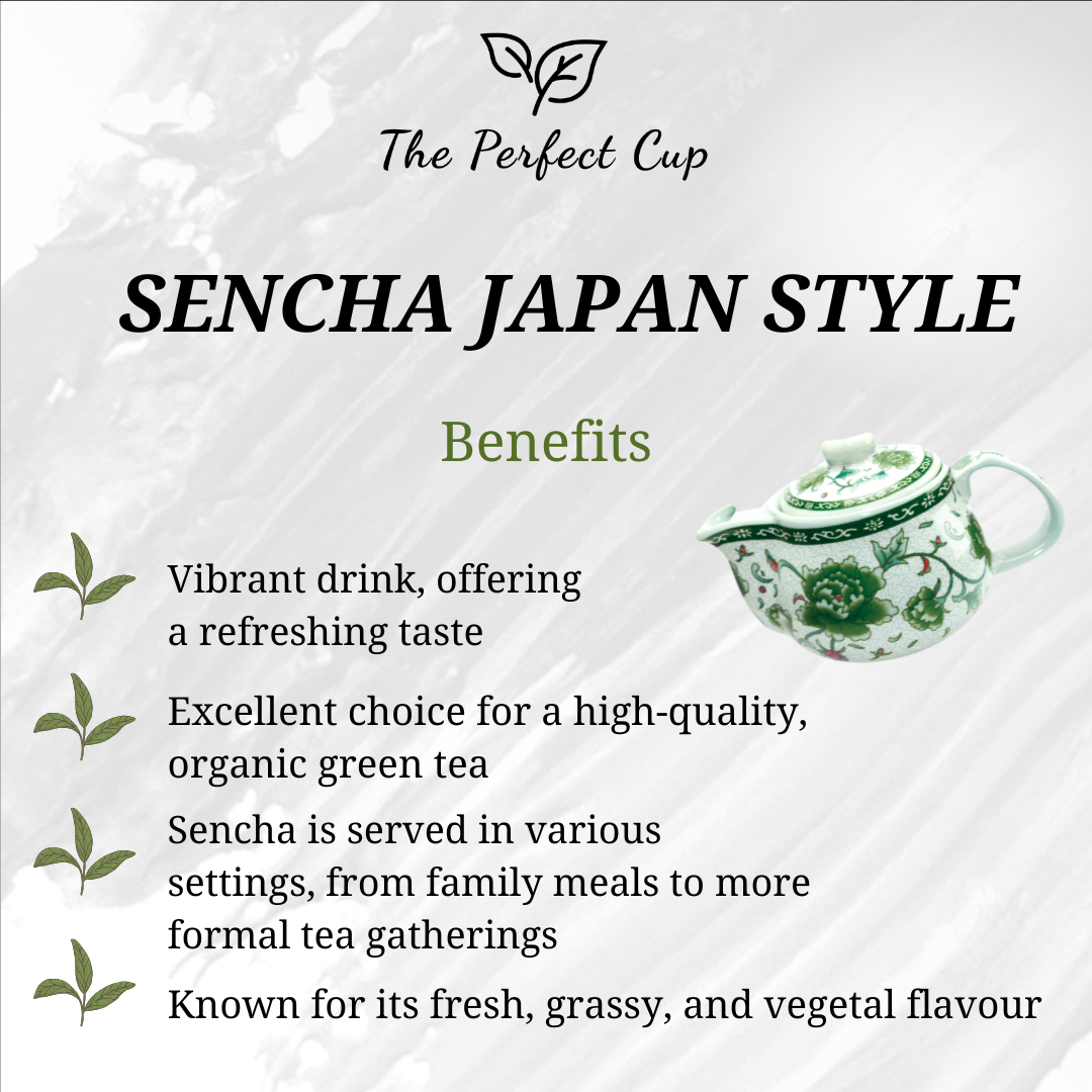 Sencha Japan Style Organic - Premium Loose Leaf Green Tea