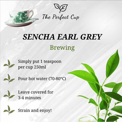 Sencha Earl Grey Blue - Loose Leaf Green Tea