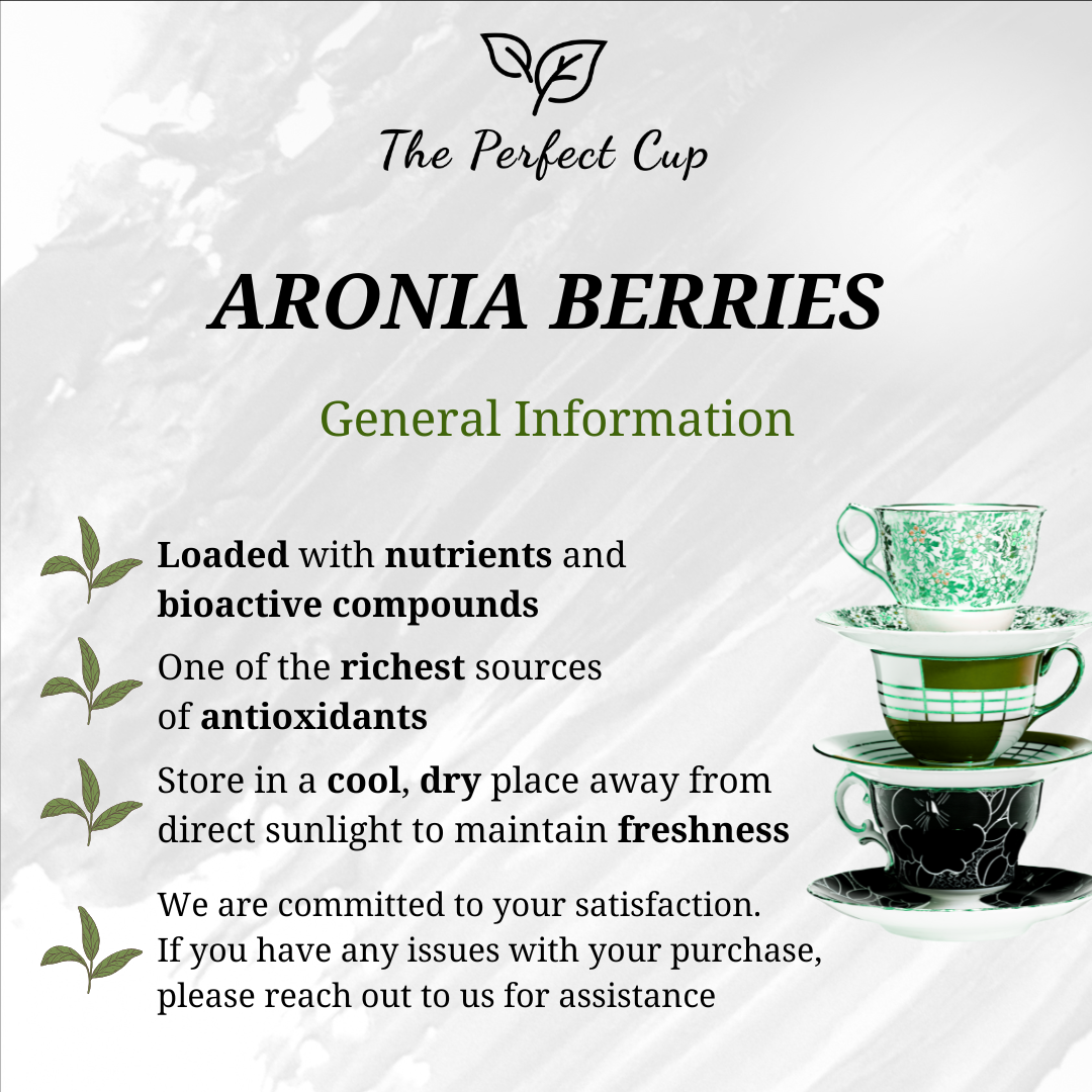 Aronia Berries - Chokeberry - Dried Whole Fruit - Herbal Tea