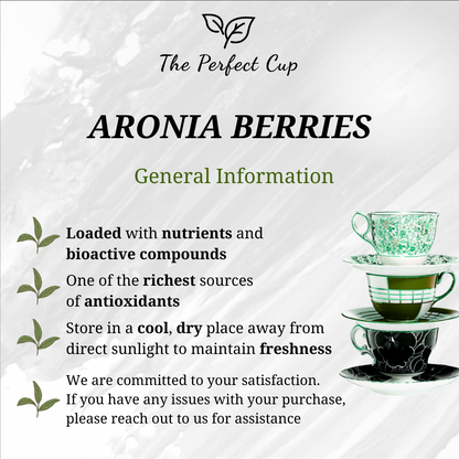 Aronia Berries - Chokeberry - Dried Whole Fruit - Herbal Tea