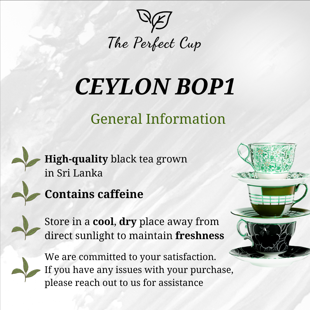 Ceylon BOP1 (Broken Orange Pekoe) - Black Loose Leaf Tea