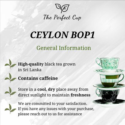 Ceylon BOP1 (Broken Orange Pekoe) - Black Loose Leaf Tea