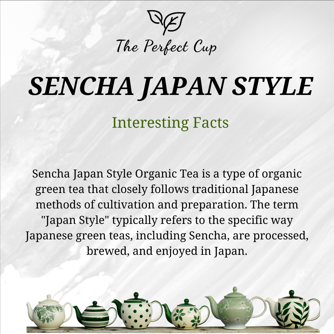 Sencha Japan Style Organic - Premium Loose Leaf Green Tea