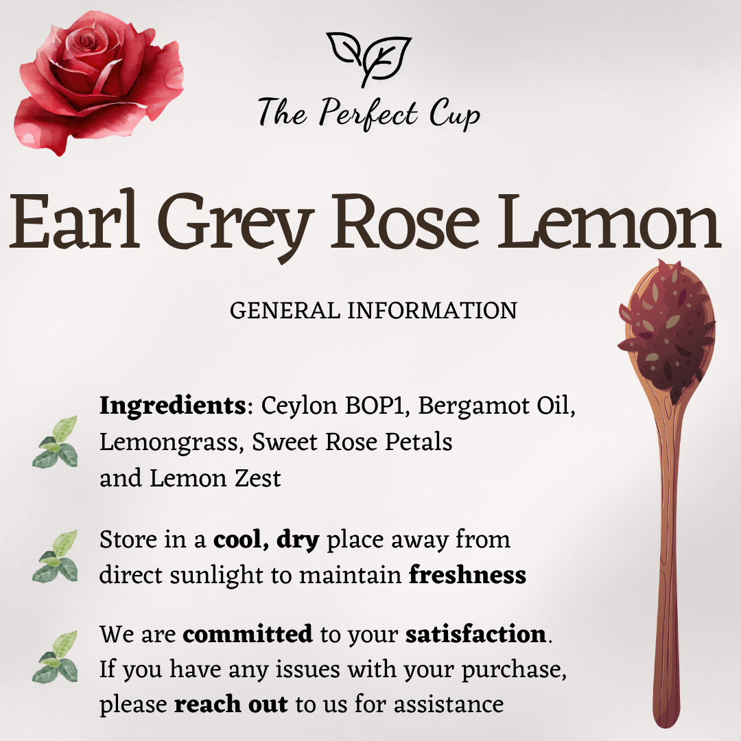 Earl Grey Rose and Lemon - Black Loose Leaf Tea