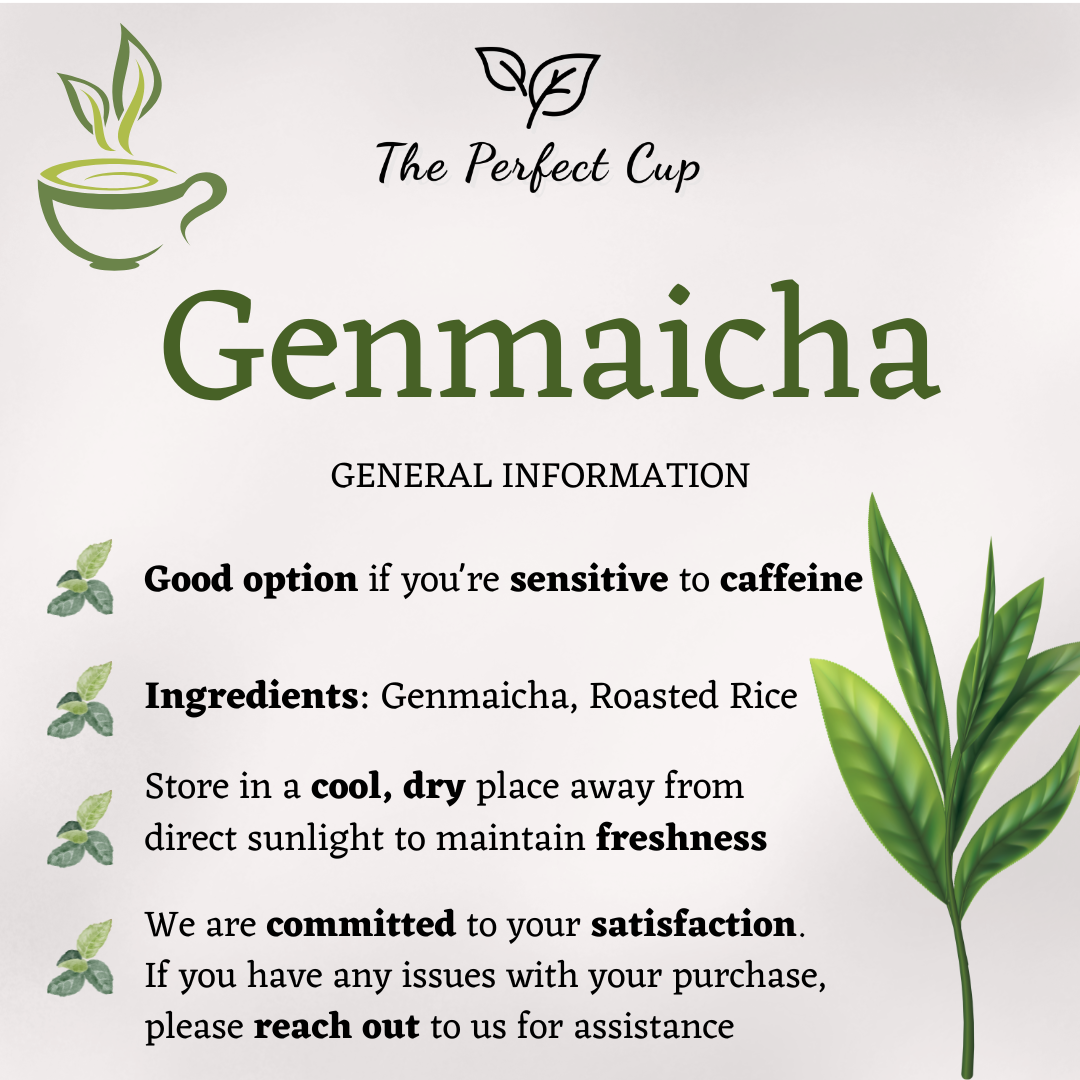 Genmaicha (Brown Rice) - Premium Sencha - Loose Leaf Green Tea