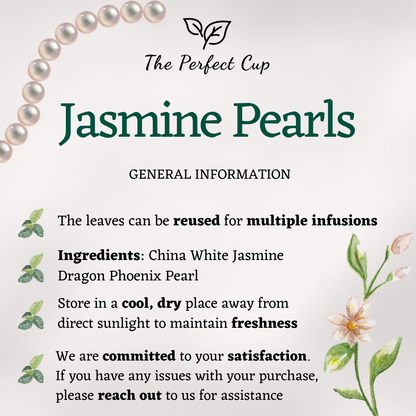 Jasmine Pearls - Chinese Loose Leaf White Tea