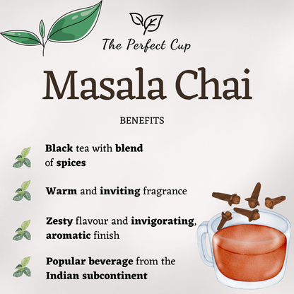Masala Chai - Supreme Quality Blend of Loose Leaf Black Tea and Spices